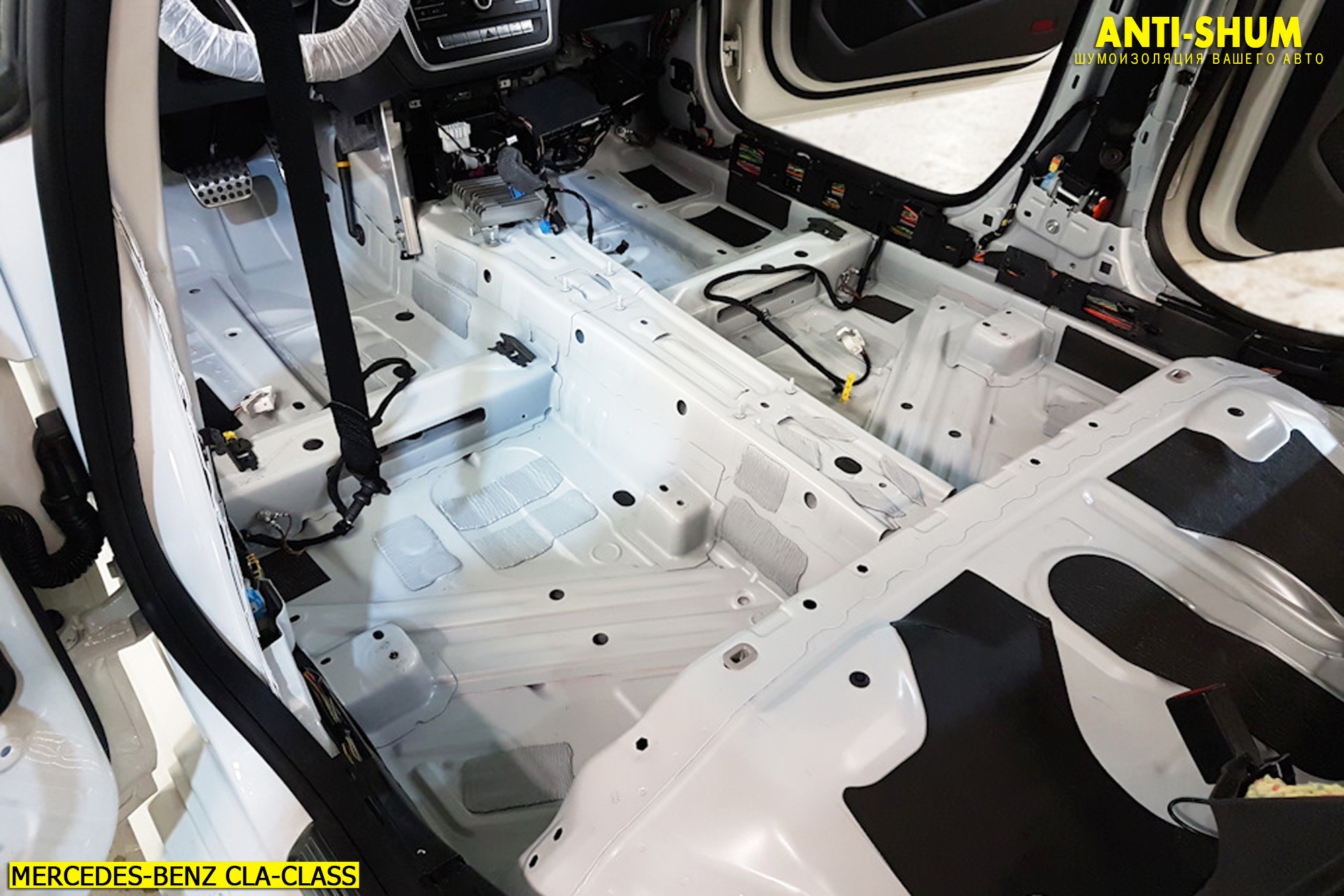 Шумоизоляция автомобиля Mercedes-Benz CLA-class в Москве | Anti-shum.ru